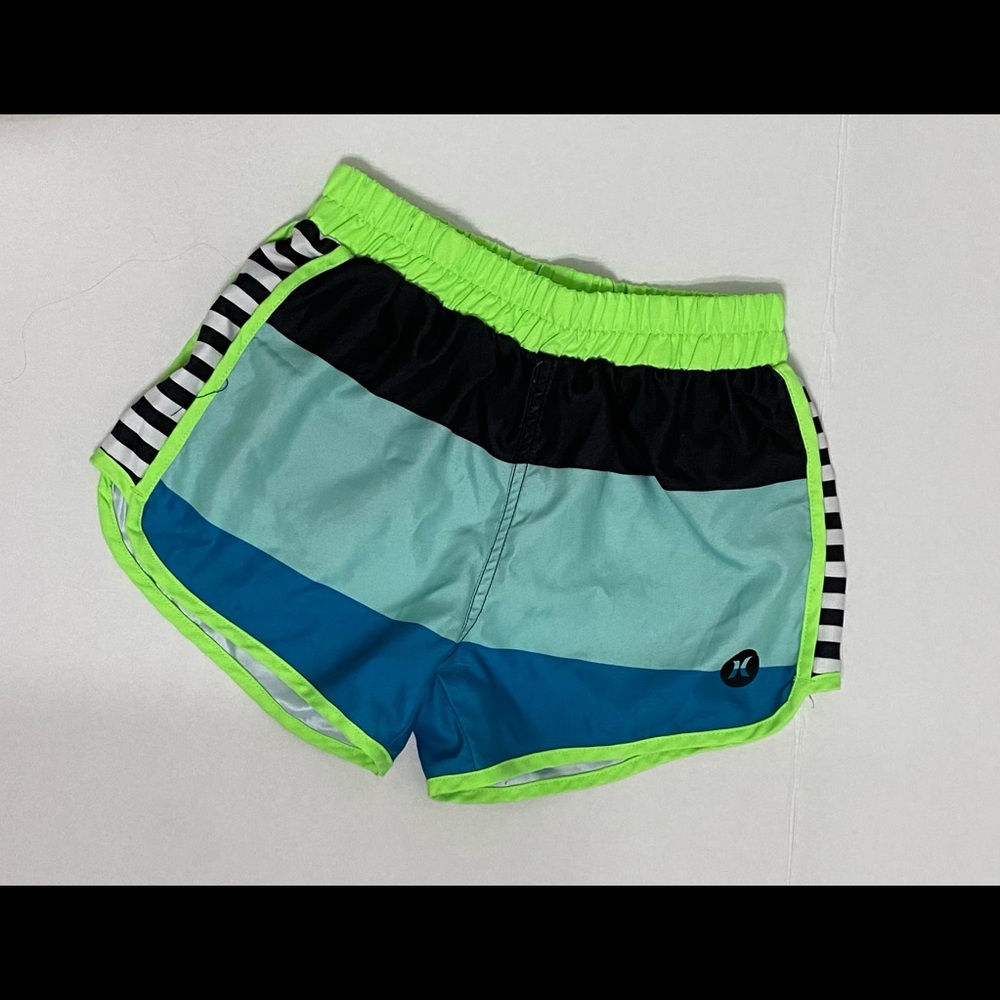 Hurley Colorblock Swim Shorts Girls Large Boardshorts Athleisure Cover Up Surf